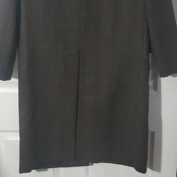Lightweight Longline Coat Wool Blend Lined Pockets M - Picture 7 of 12